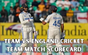 team vs england cricket team match scorecard